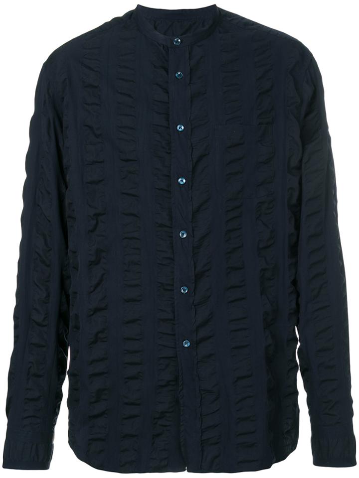 Giorgio Armani Ruched Panels Shirt - Blue