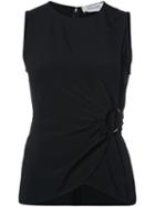 Derek Lam 10 Crosby - Ruched Sleeveless Top - Women - Silk/acetate - 6, Black, Silk/acetate