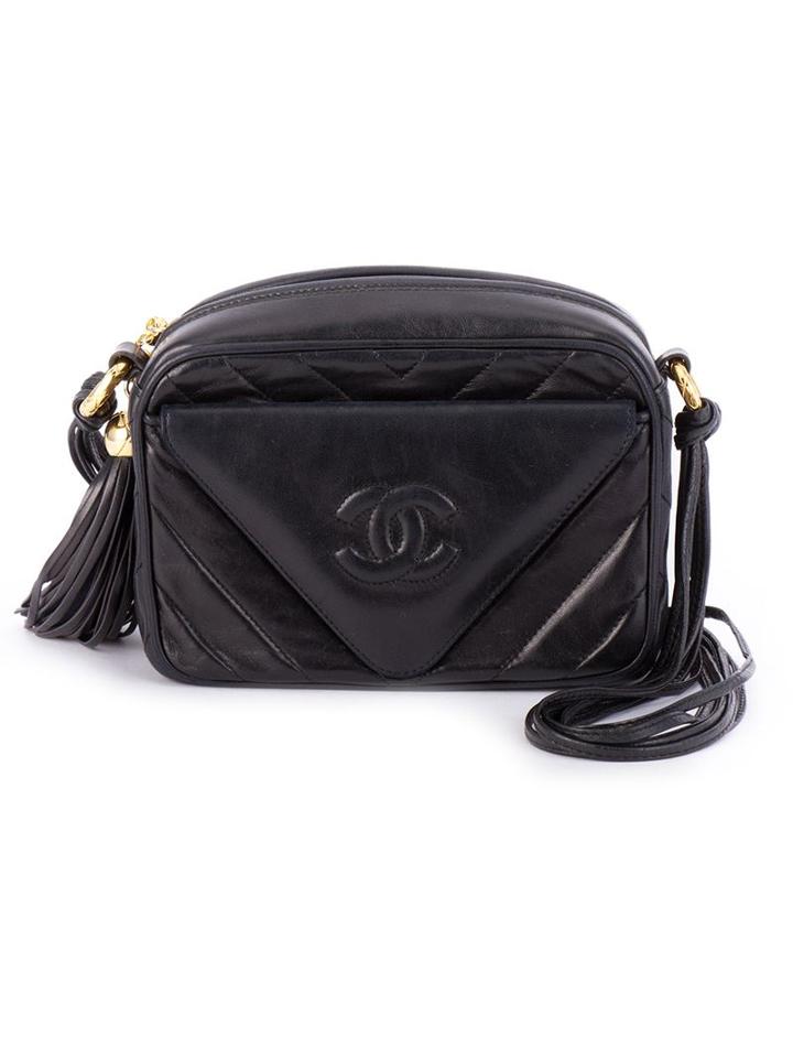 Chanel Vintage Small Quilted Shoulder Bag, Women's, Black