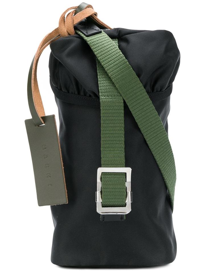 Marni Buckled Shoulder Bag - Black