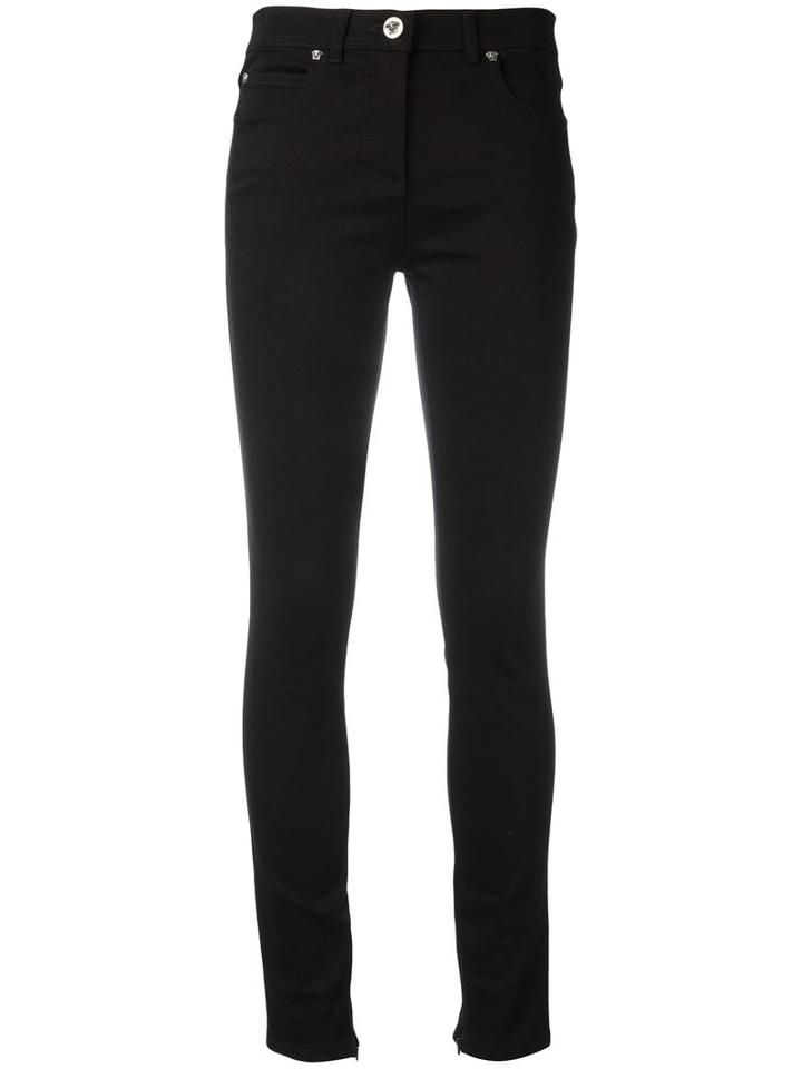 Versace Tapered Skinny Jeans, Women's, Size: 27, Black, Cotton/spandex/elastane