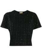 Liu Jo Stud Detail T-shirt - Black