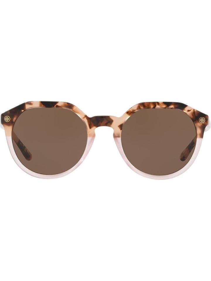 Tory Burch Round Frame Sunglasses - Neutrals