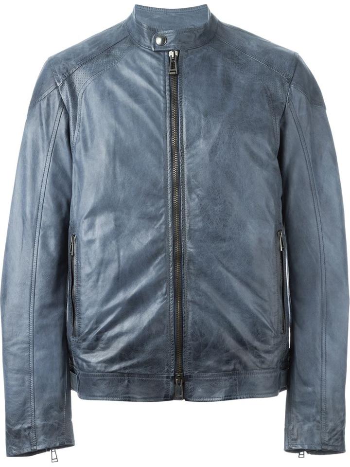Belstaff Band Collar Zipped Jacket