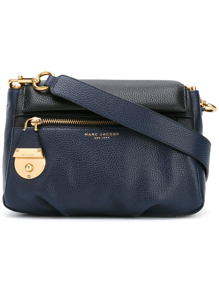 Marc Jacobs Front Pocket Cross Body Bag, Women's, Blue, Calf Leather
