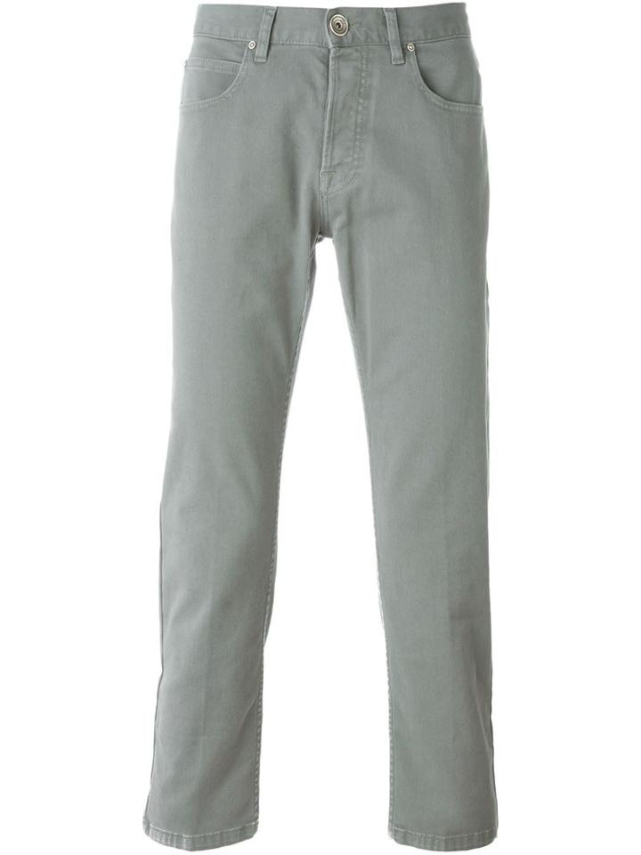 Eleventy Straight Leg Jeans, Men's, Size: 31, Grey, Cotton/spandex/elastane