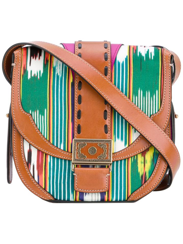 Etro - Boho Print Crossbody Bag - Women - Cotton/leather/polyester - One Size, Brown, Cotton/leather/polyester