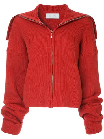 Nino Babukhadia Oversized Zip Cardigan - Red
