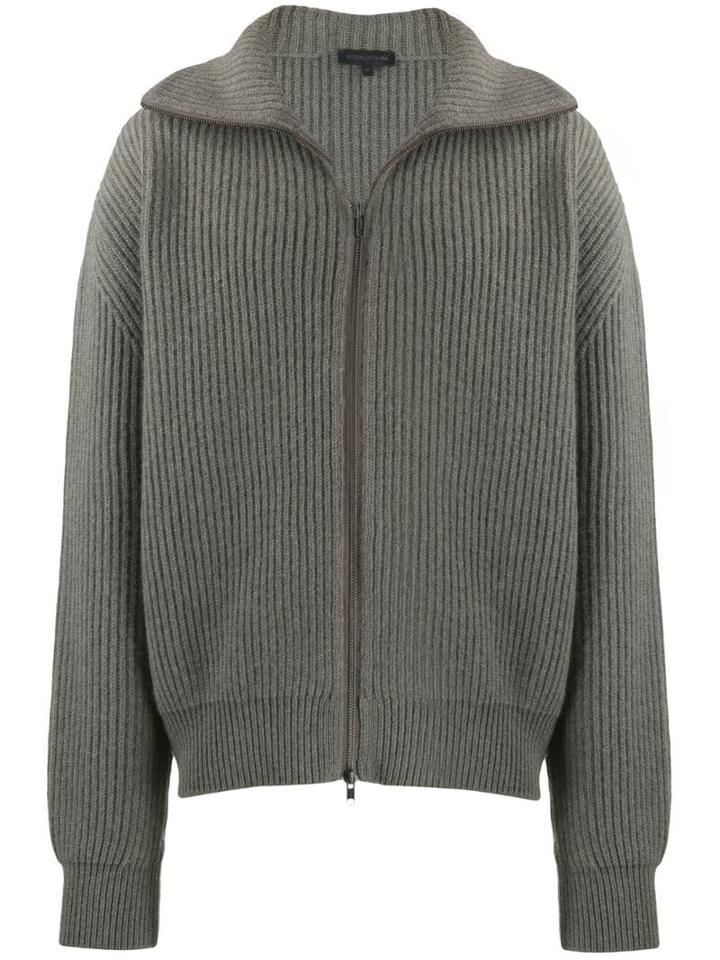 Ann Demeulemeester Zipped Knitted Cardigan - Green