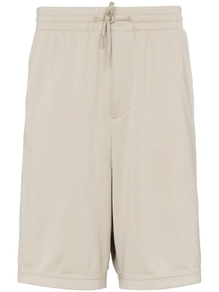 Y-3 Side Stripe Drawstring Track Shorts - Neutrals
