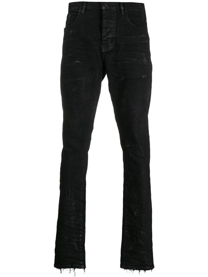 Purple Brand Distressed Slim Fit Jeans - Black
