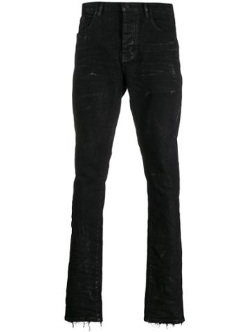 Purple Brand Distressed Slim Fit Jeans - Black