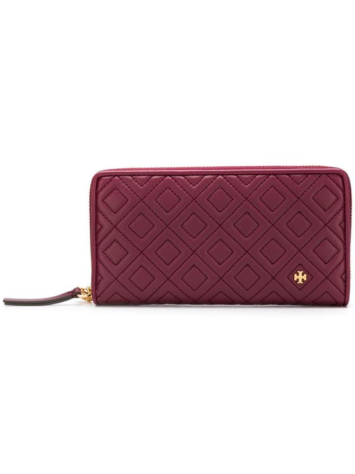 Tory Burch Quilted Zip-around Wallet - Red