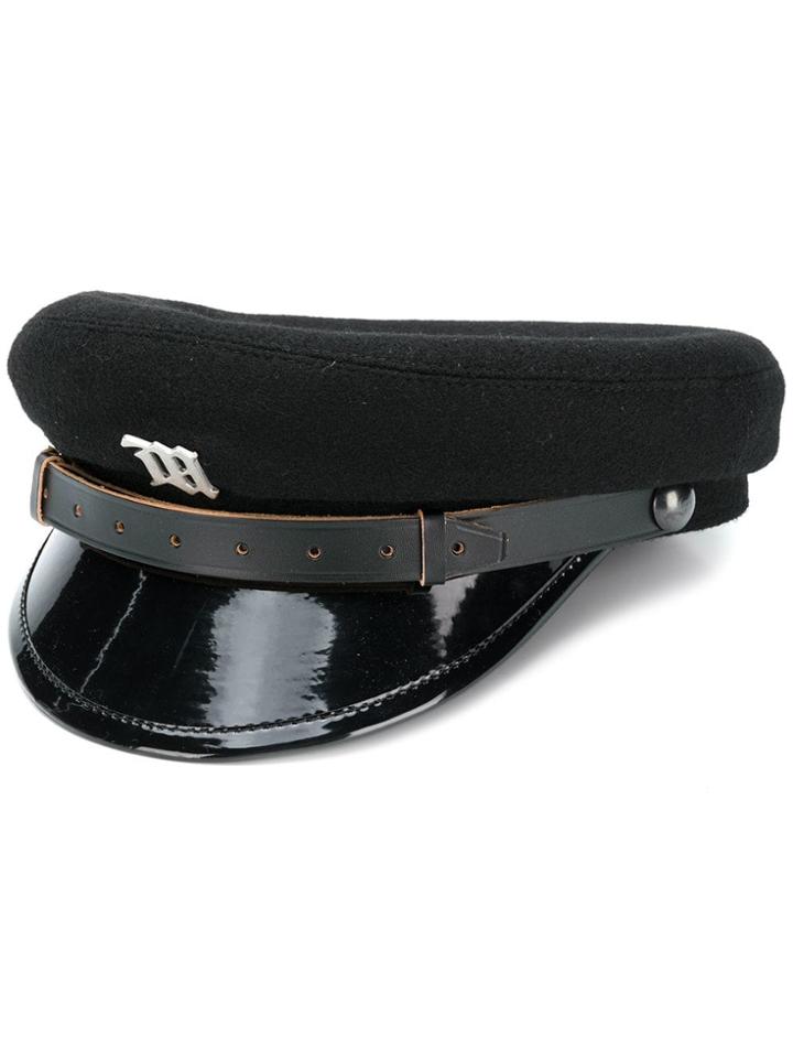 Misbhv Shiny Peak Military Hat - Black