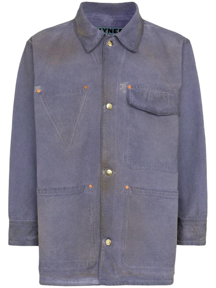 Vyner Articles Vyner A Worker Shrt Pckt Dtl Blu - Blue