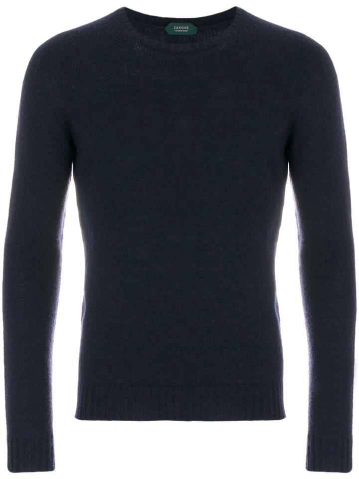 Zanone Crew Neck Sweater - Blue