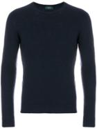 Zanone Crew Neck Sweater - Blue