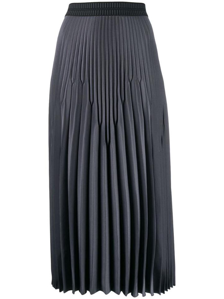 Luisa Cerano Pleated Midi Skirt - Grey
