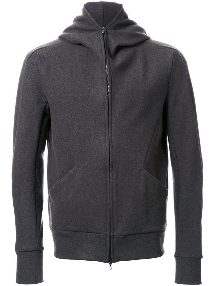 Kazuyuki Kumagai Zipped Hoodie, Men's, Size: 2, Green, Polyurethane/cashmere/wool