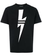Neil Barrett Lightning Bolt Printed T-shirt - Black