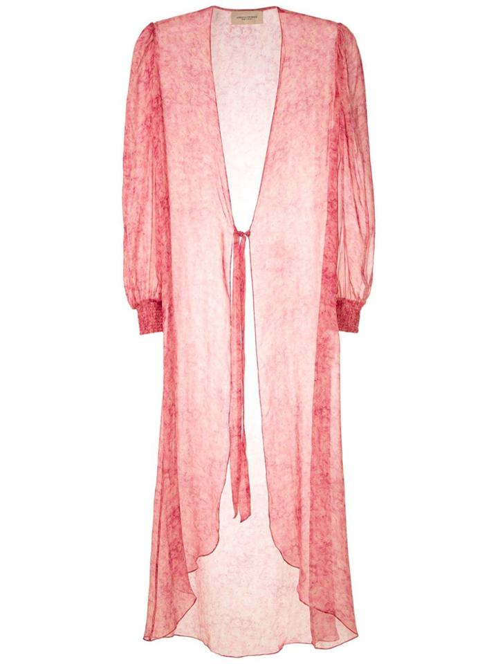 Adriana Degreas Floral Silk Cover-up - Pink