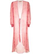 Adriana Degreas Floral Silk Cover-up - Pink