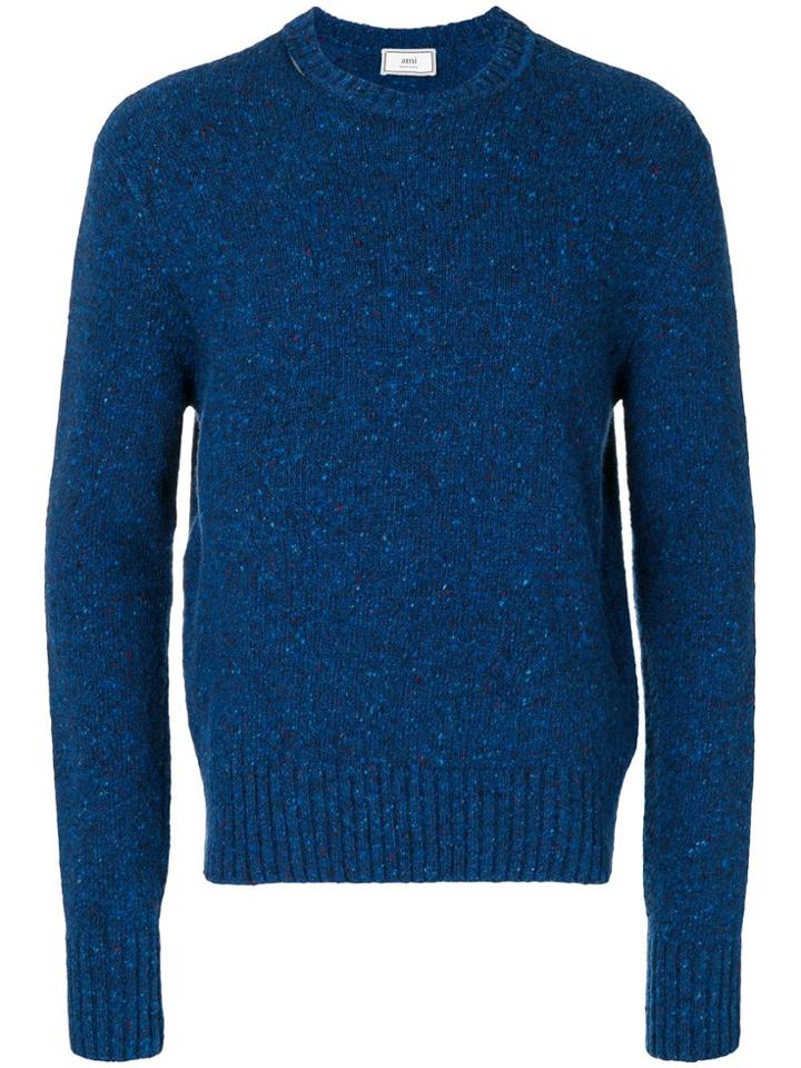 Ami Alexandre Mattiussi Donegal Crewneck Sweater - Blue