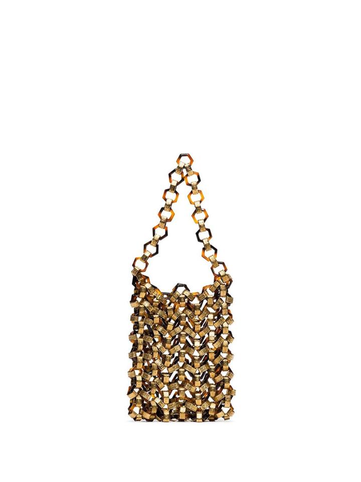 Cult Gaia Mia Link Chain Bag - Brown