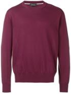 Z Zegna Long-sleeve Fitted Sweater - Red