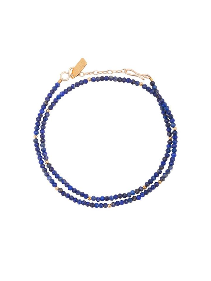 Hues Bead Double Wrap Bracelet - Blue