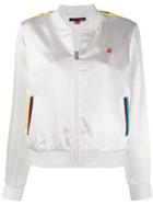 Perfect Moment Striped Bomber Jacket - White