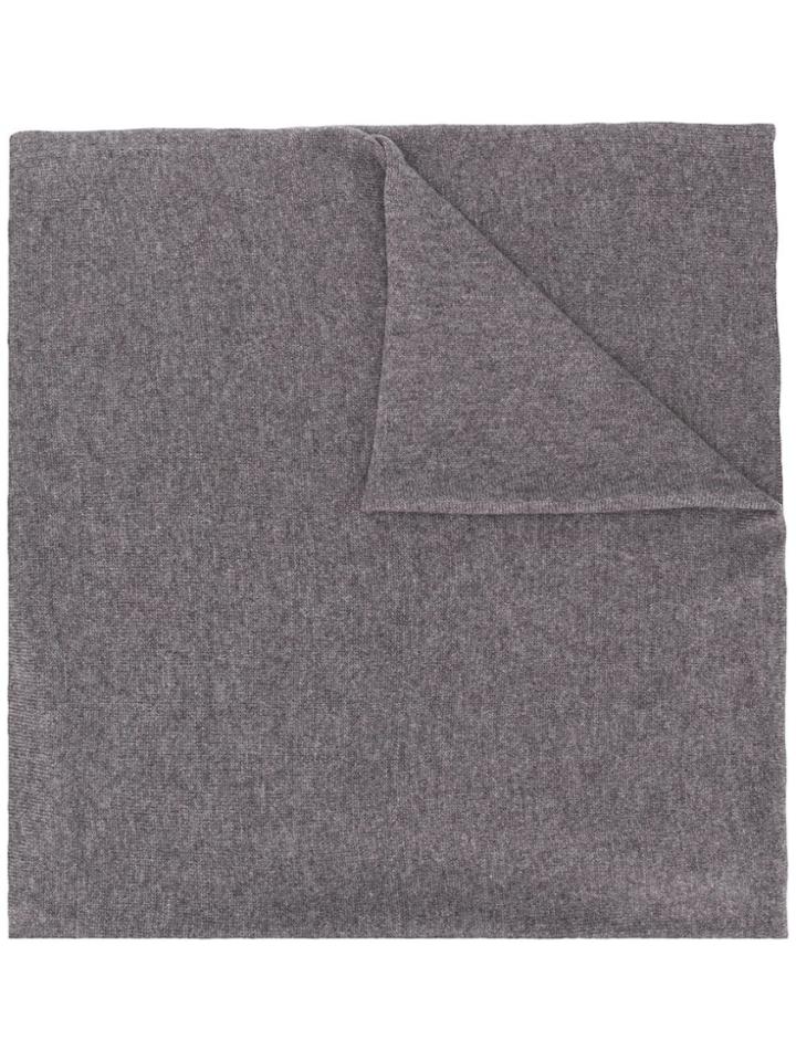 Pringle Of Scotland Heritage Knitted Scarf - Grey