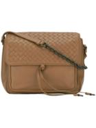 Bottega Veneta - Woven Flap Shoulder Bag - Women - Leather - One Size, Women's, Brown, Leather