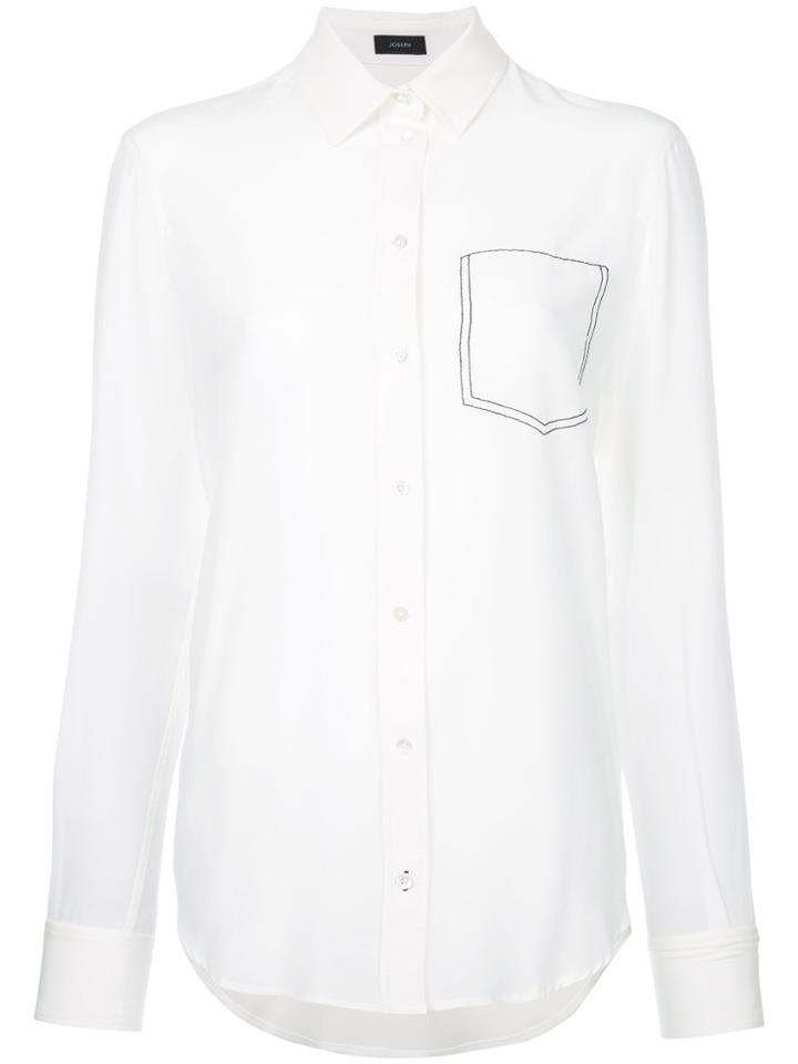 Joseph Stitched Pocket Shirt - White