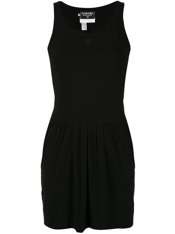 Chanel Pre-owned 1994 Sleeveless One Piece Dress - Black
