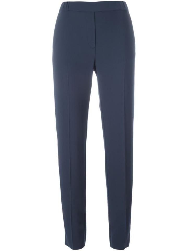 Mm6 Maison Margiela Cigarette Fit Trousers, Women's, Size: 40, Blue, Viscose/polyester