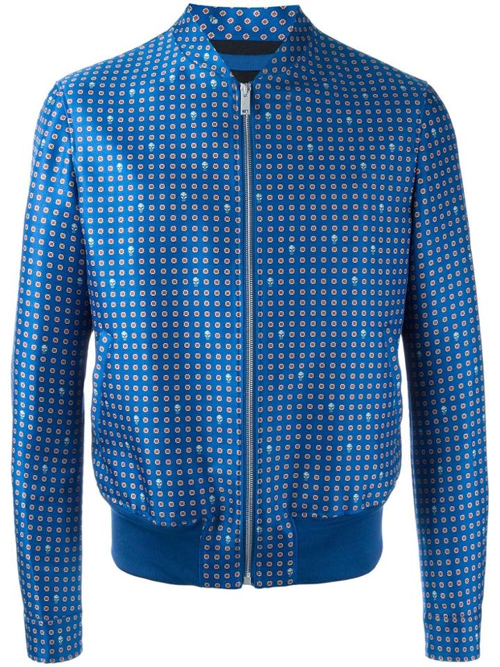 Alexander Mcqueen Printed Bomber Jacket - Blue