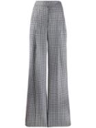 Alexander Mcqueen High Waisted Check Trousers - Black