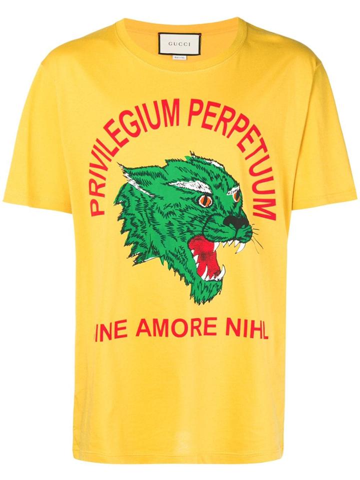 Gucci Printed T-shirt - Yellow & Orange