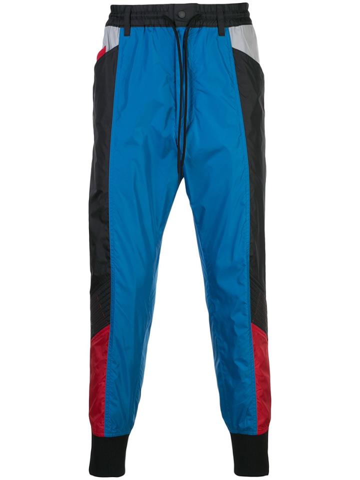 Y-3 Block-panelled Track Pants - Blue