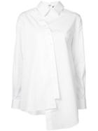 Les Animaux - Asymmetric Shirt - Women - Cotton - M, White, Cotton