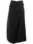 Yang Li Asymmetric Wrap Skirts - Black