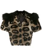 Andrea Bogosian Hooded Fuzzy Blouse - Black