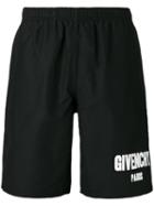 Givenchy Logo Print Swim Shorts, Men's, Size: Medium, Black, Polyester