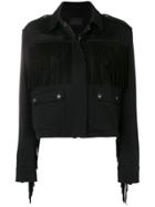 Diesel Black Gold Tonal Fringed Jacket