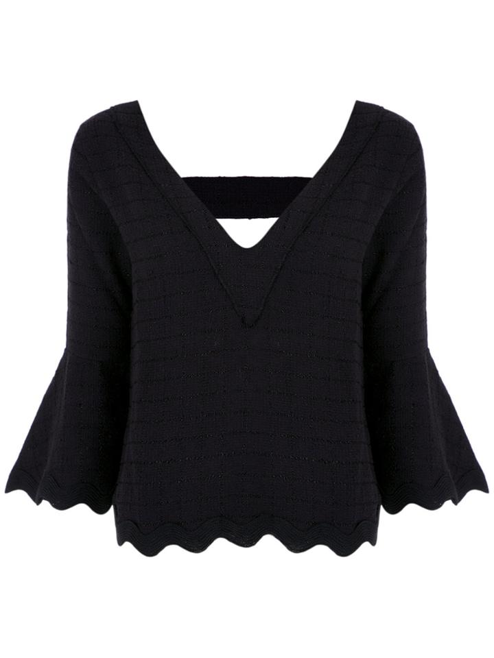 Andrea Bogosian Scalloped Blouse - Black