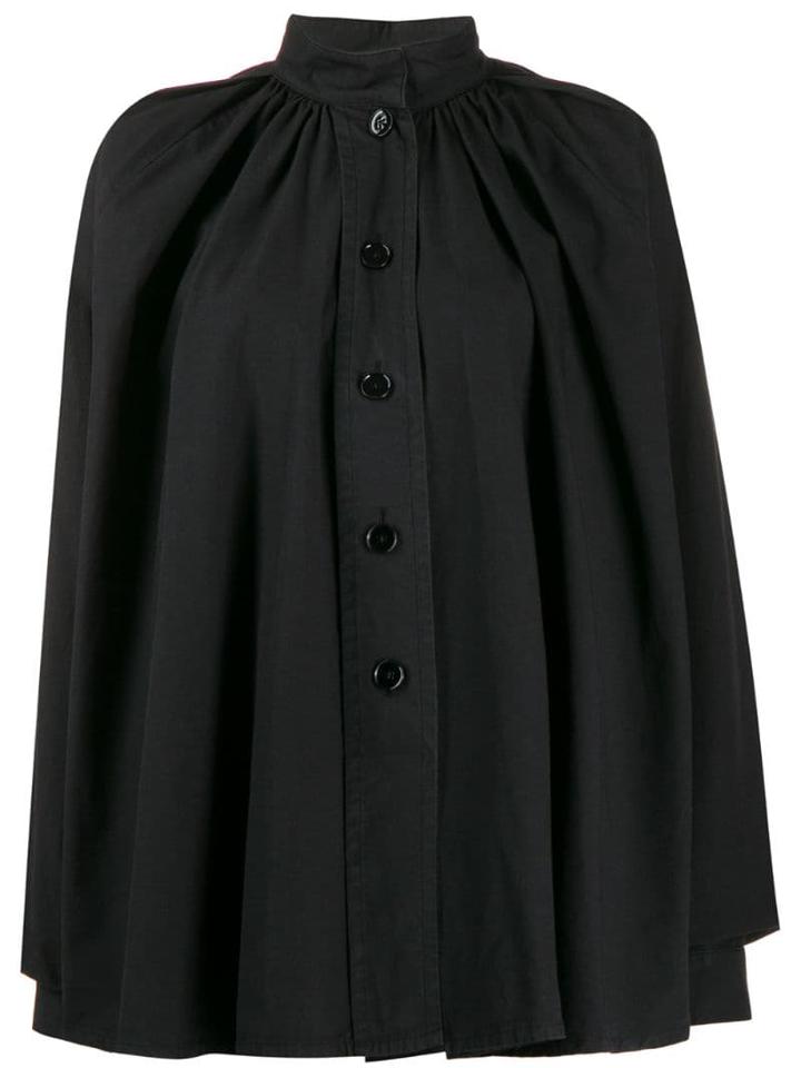 Lemaire Flared Mandarin Collar Shirt - Black