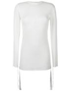 Helmut Lang Round Neck Jumper, Women's, Size: Small, White, Wool/polyester/polyurethane
