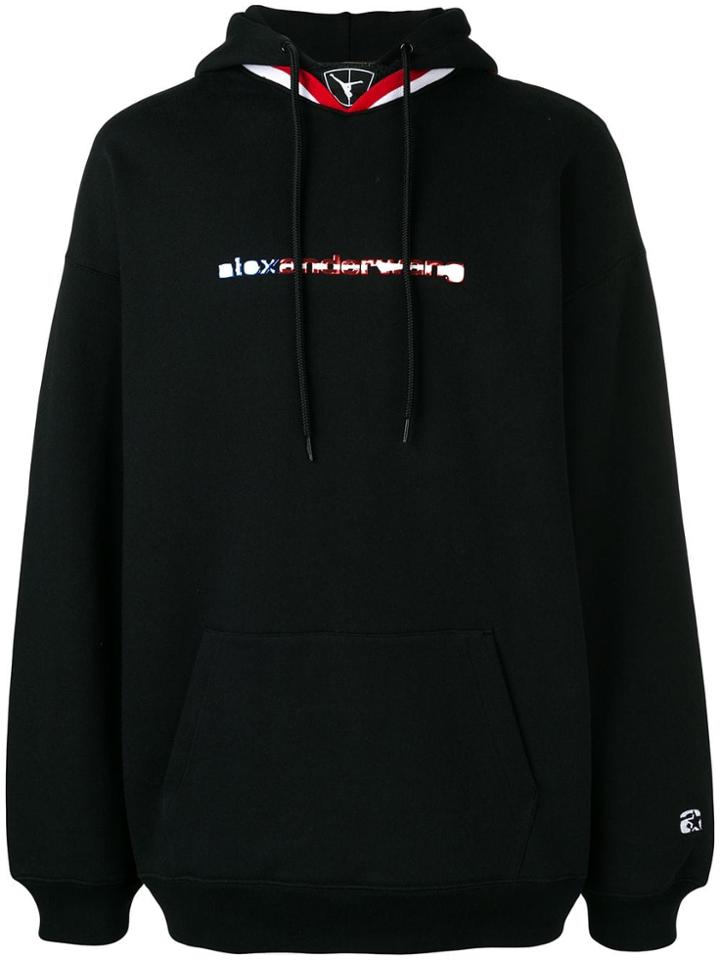 Alexander Wang Basketball Branded Hoodie - Black