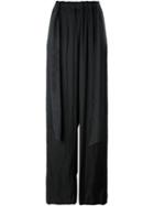 Cédric Charlier Wide Leg Trousers, Women's, Size: 44, Black, Polyester